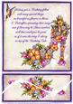 Floral Shoe & Butterfly Birthday Verse 8x8in
