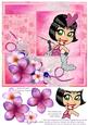 Flappa & Flowers in Pink 8x8inch Step by Step