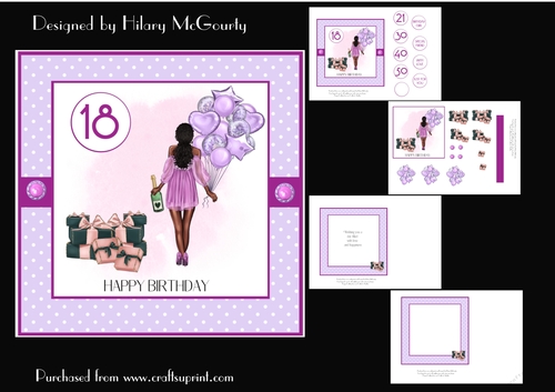 Ethnic Birthday Girl in Lilac Dress