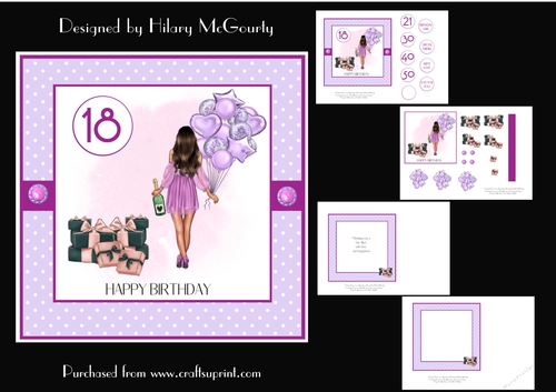 Brunette Birthday Girl in Lilac Dress