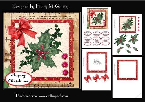 Holly and Ivy Christmas Card