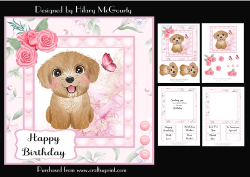 Cockerpoo Dog Birthday Card