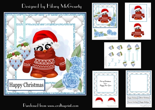 Cute Penguin Christmas Card