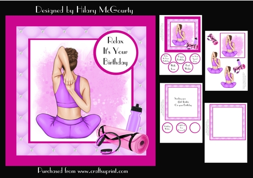 Yoga Girl Birthday Card