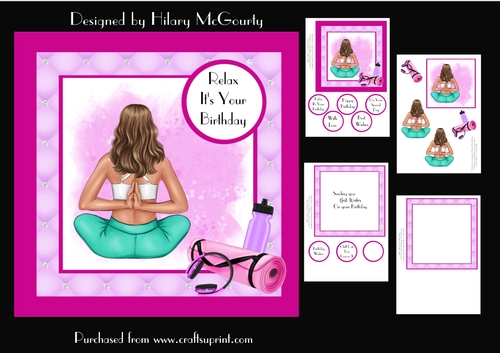 Yoga Girl Birthday Card 2