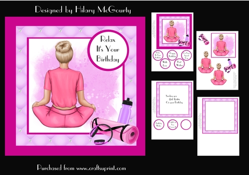 Yoga Girl Birthday Card 3