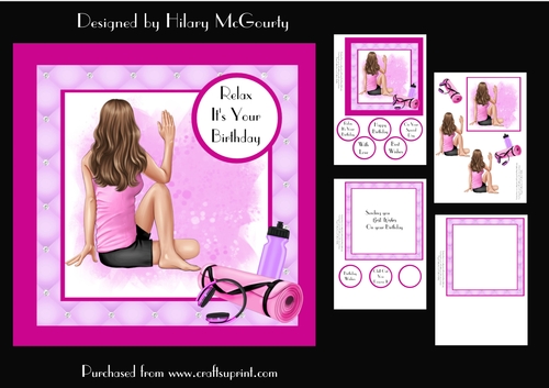 Yoga Girl Birthday Card 4