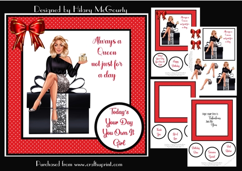 Blond Girl - Forever a Queen Birthday Card