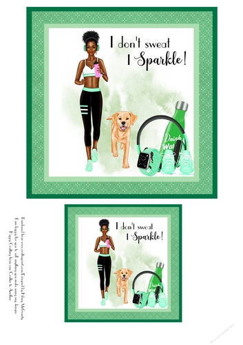 Running Girl With Dog - Ethnic #2
