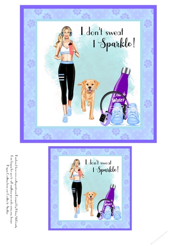 Running Girl With Dog - #2