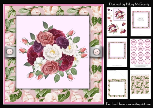 7 x 7 Square - Rosie Posy Card