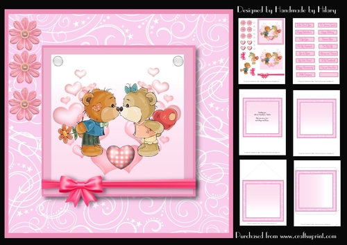 7 inch square card - Bear Necessities of Love