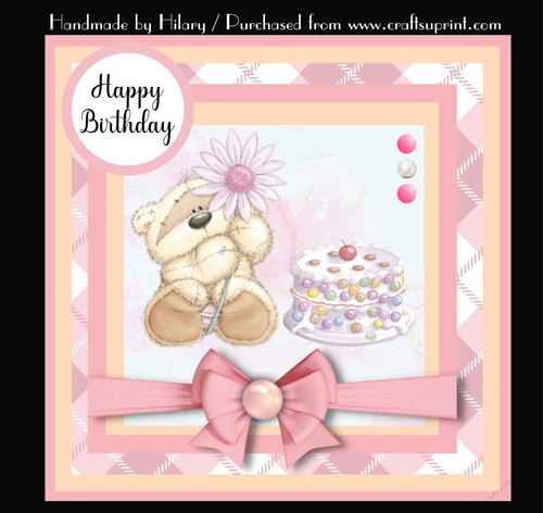 7 Inch Square Card Mini Kit -  Fizzy Moon and Cake