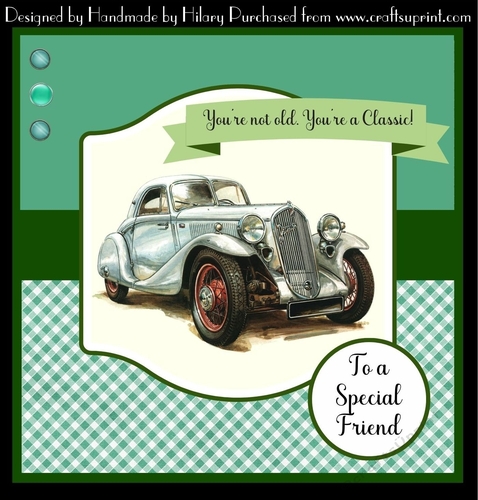 7 Inch Square Card Mini Kit -  Classic Car #4