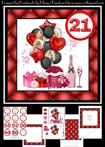 7 Inch Square Card Mini Kit -  Birthday Celebrations 