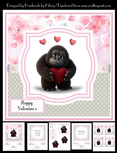 7 Inch Square Card Mini Kit -  Gorilla Love