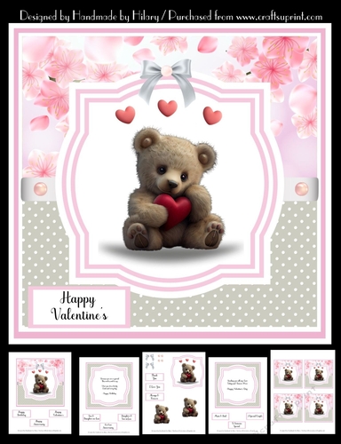 7 Inch Square Card Mini Kit -  I can Bearly contain my Love