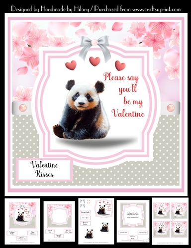 7 Inch Square Card Mini Kit -  Please be my Valentine