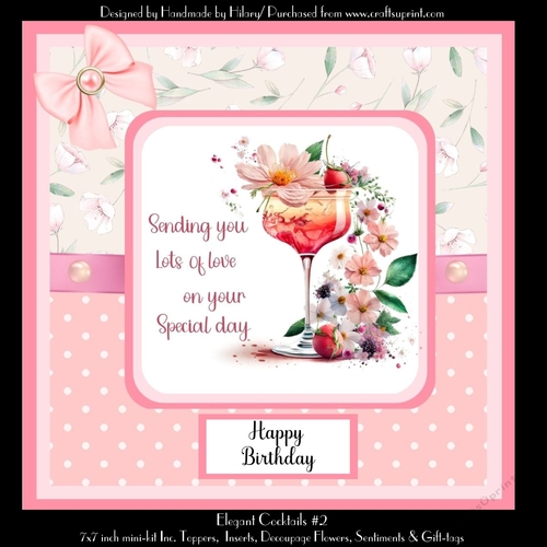 Elegant Cocktails #2 - 7 x 7 Square Card Mini-Kit