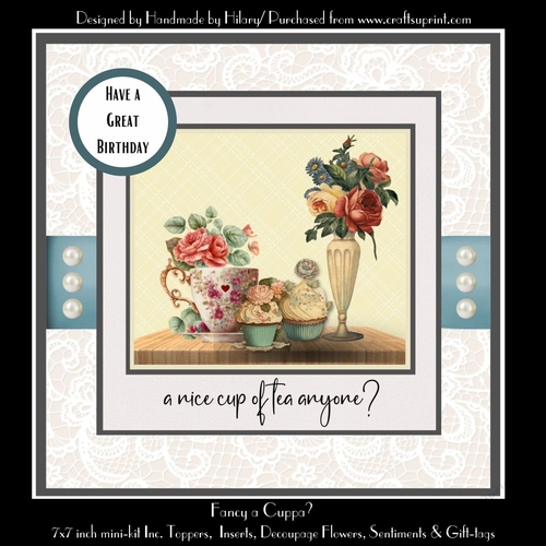 Fancy a Cuppa? 7x7 Inch Square Card Mini-Kit