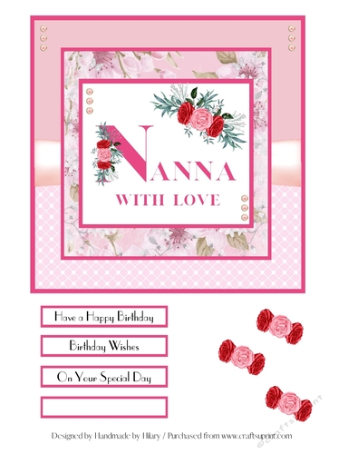 Nanna Quick Card (7x7 inch square)