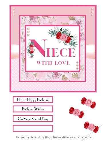 Niece Quick Card (7x7 inch square)