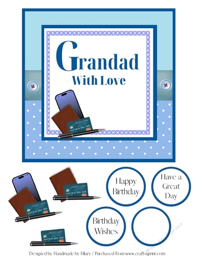 Grandad Quick Card (7x7 inch square)