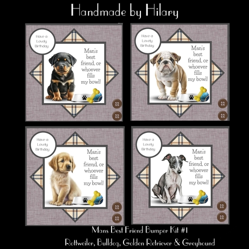 Mans Best Friend - Bumper Kit #1 (Makes 4 Cards)