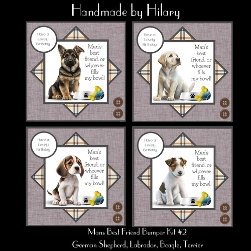 Mans Best Friend - Bumper Kit #2 (Makes 4 Cards)