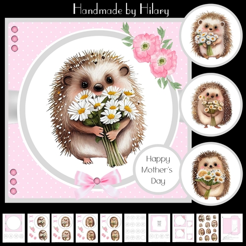 Sending you Flowers - Makes 4 Cards (7x7 Inch square card kit)