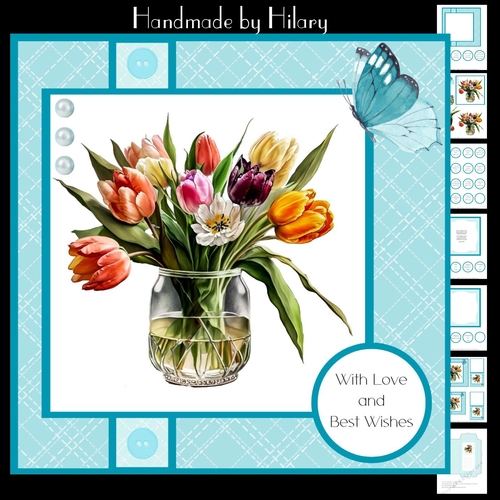 An Arrangement of Tulips (7x7 inch square card kit)