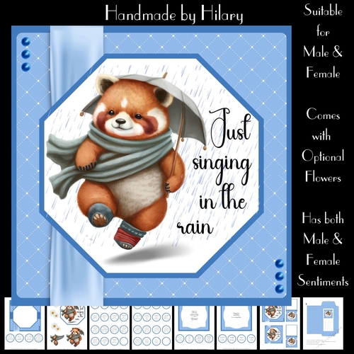 Singing in the Rain (7x7 inch square card kit)