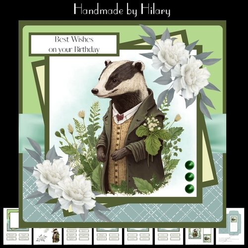Tales of the Riverside - Mr Badger (7x7 inch square card mini kit)