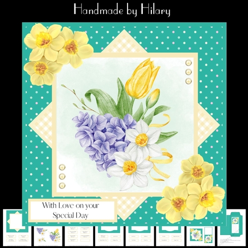 Spring is in the Air #1 (7x7 inch square card kit) 