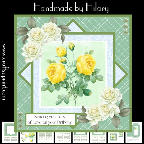 Radiant Roses (7x7 inch square card kit)