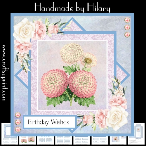 Dazzling Dahlias (7x7 inch square card kit)
