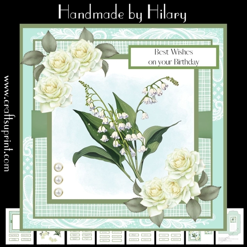 Lovely Lily of the Valley (7x7 inch square card kit)