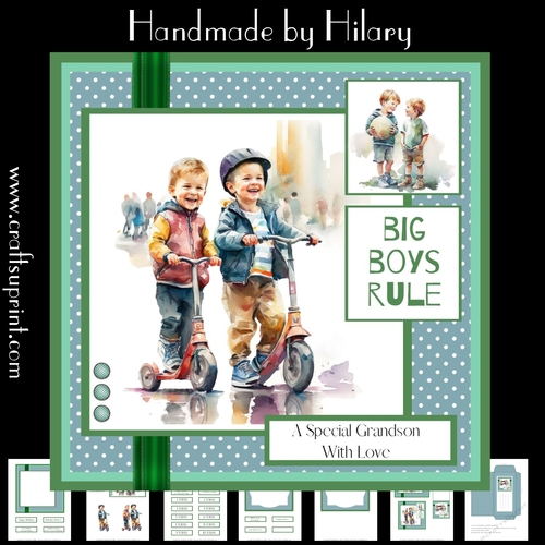Big Boys Rule (7x7 inch square card kit)