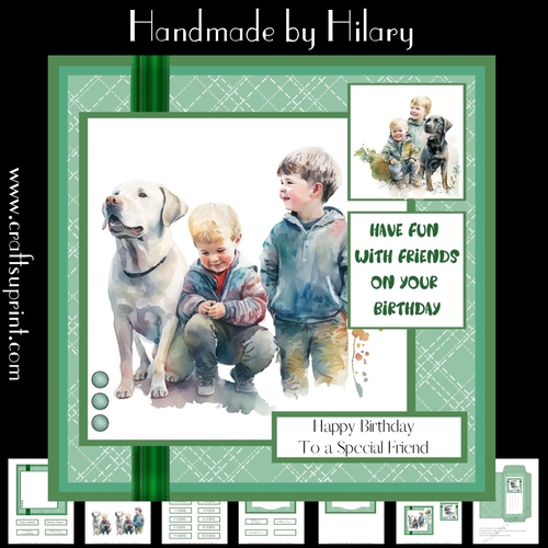 Faithful Friends (7x7 inch square card kit)