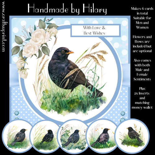 The Dawn Chorus - Makes 6 Cards (7x7 inch square card kit)