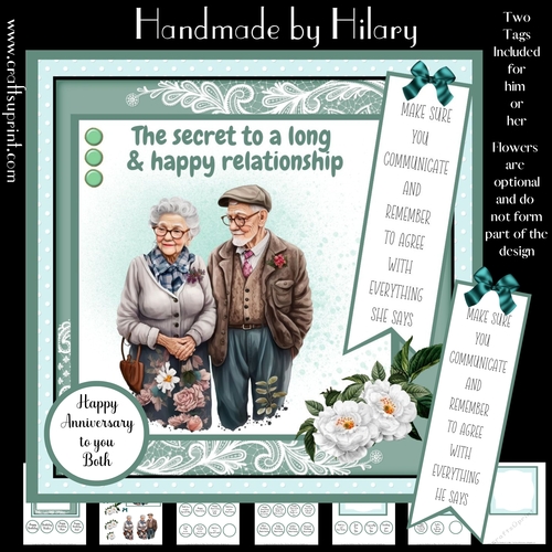 Long and Happy Relationship #1 (7x7 inch square card kit)