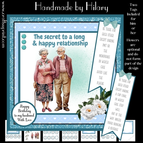 Long and Happy Relationship #2 (7x7 inch square card kit)
