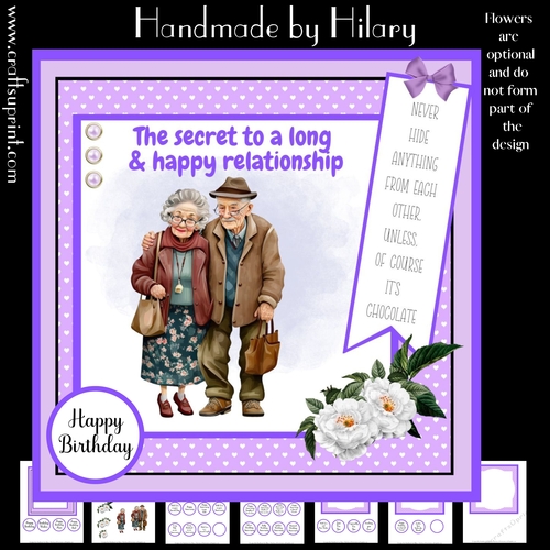 Long and Happy Relationship #3 (7x7 inch square card kit)