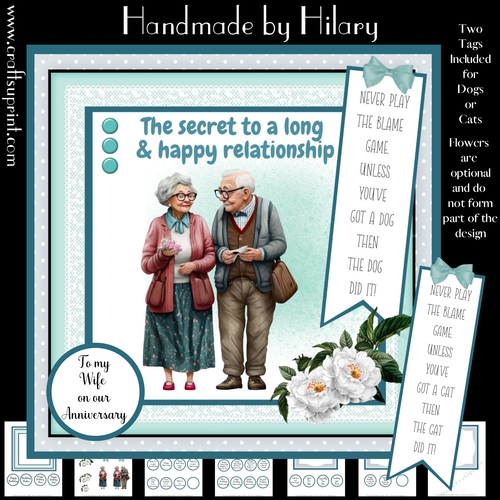 Long and Happy Relationship #4 (7x7 inch square card kit)