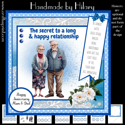 Long and Happy Relationship #6 (7x7 inch square card kit)