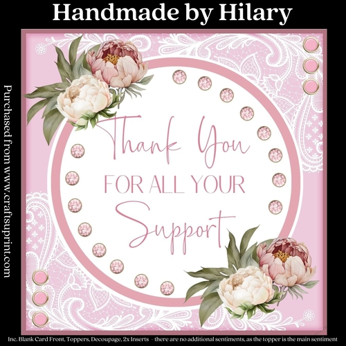 Say it With Peonies - REQUEST (7x7 inch square card kit)