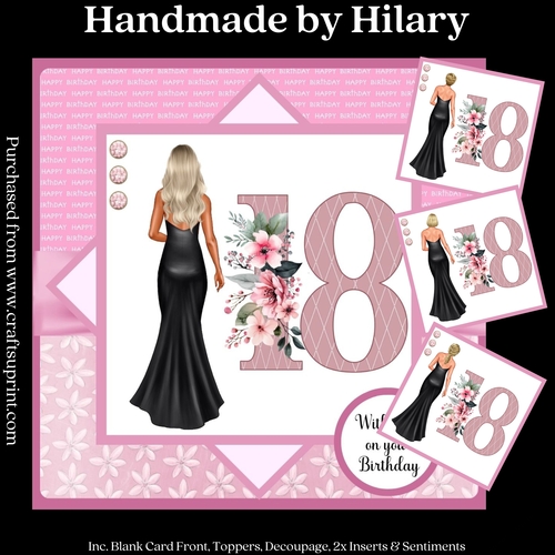 Blonde 18th Birthday (7x7 inch square card kit)