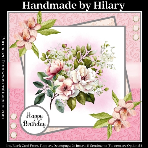 Pretty Blooms #1 (7x7 inch square card kit)