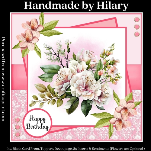 Pretty Blooms #2 (7x7 inch square card kit)