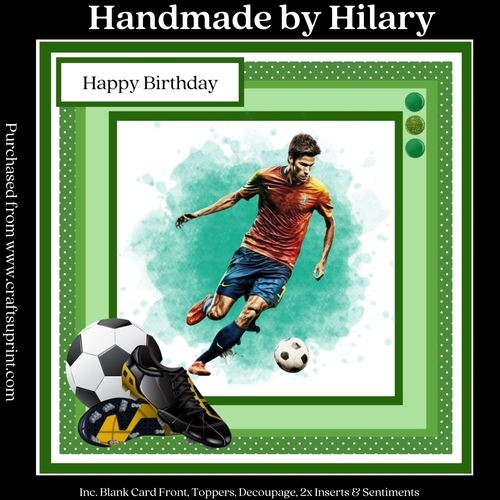The Footballer (7x7 inch square card kit)
